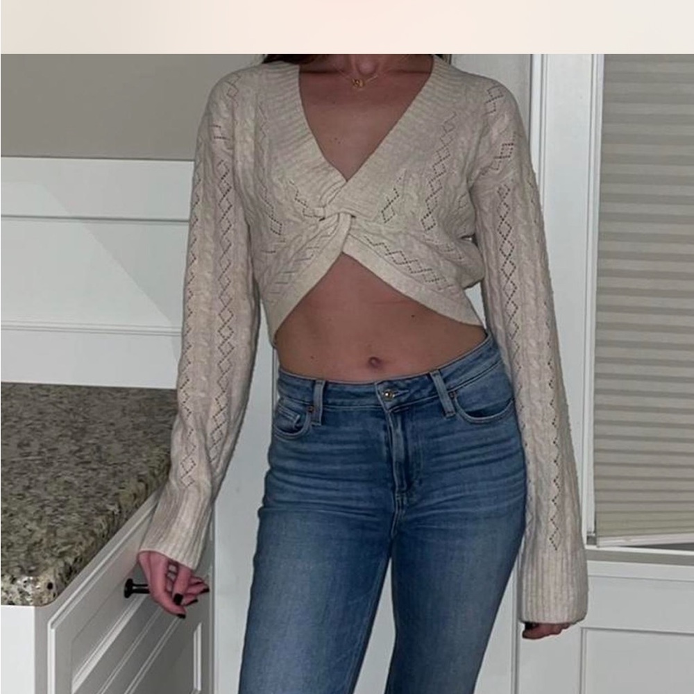 Astr Cream Knit Sweater